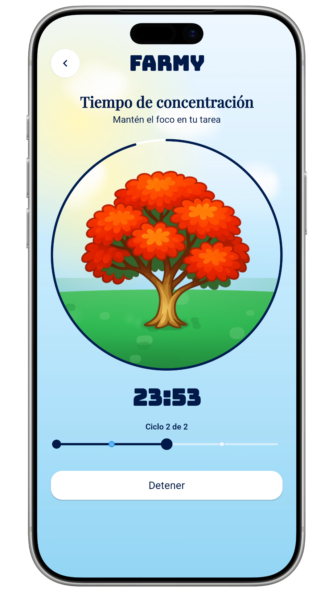 Farmy: modo pomodoro